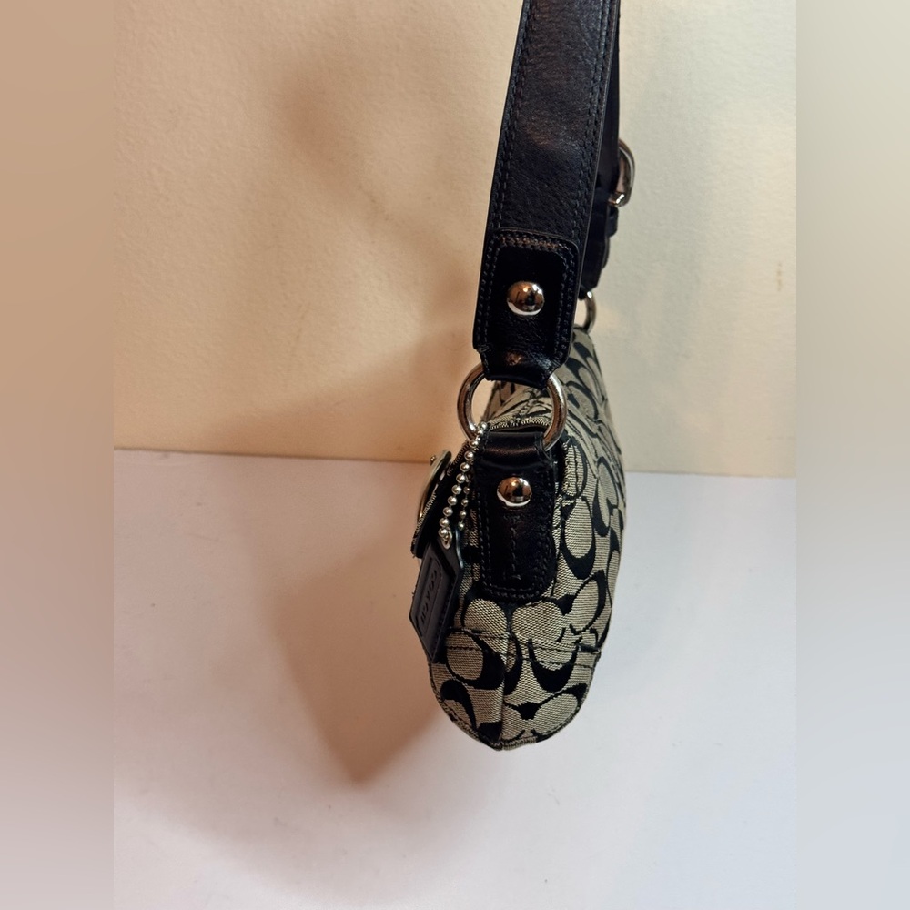Coach Y2K Signature Monogram Black/Grey Small Shoulder Bag - Picture 5 of 13